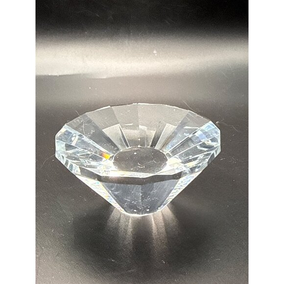 Faceted Crystal Paperweight Display Gemstone 2.5" Diameter 1.25 High - Picture 3 of 7
